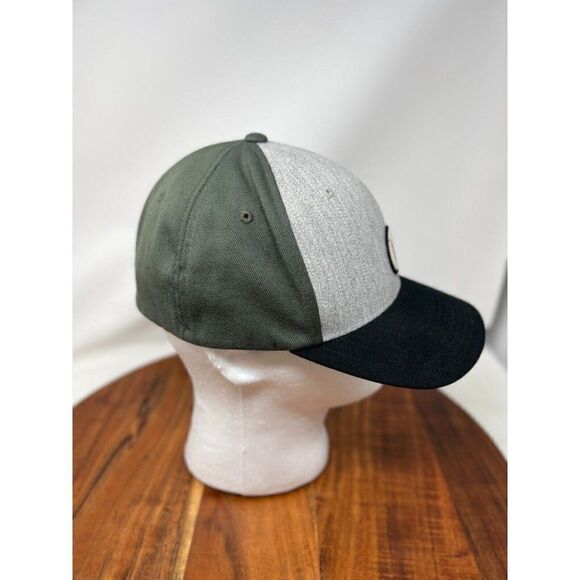 Linksoul Flex-Fit Golf Hat Cap Logo Patch OSFA Grey Green Men - Picture 5 of 9